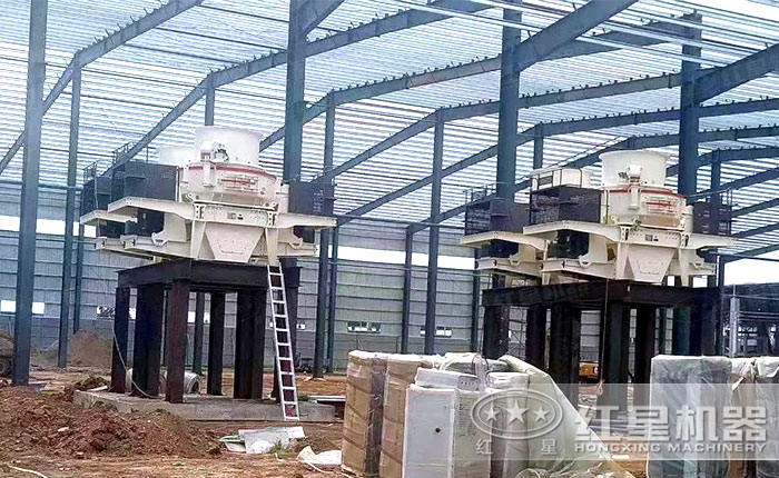 制砂机生产现场