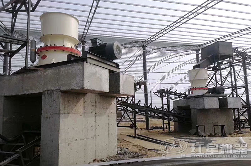 红星机器承建的碎石制沙现场