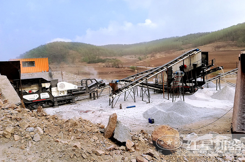 移动制砂现场